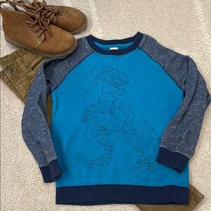 Gymboree Blue and Gray Dinosaur Sweatshirt